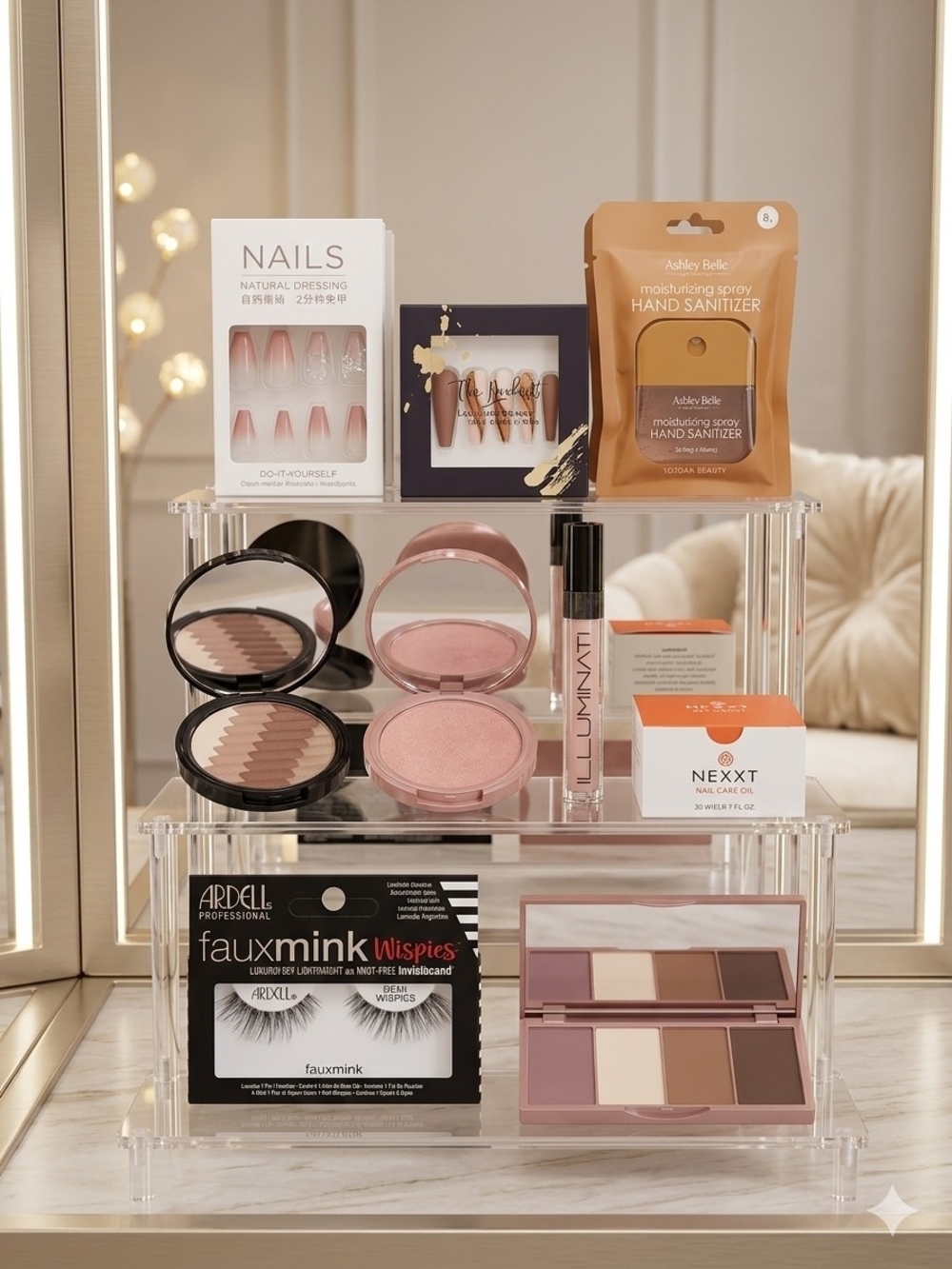 Ardell Press-On Nails Set in Nude and Rose Gold Shades - Ardell